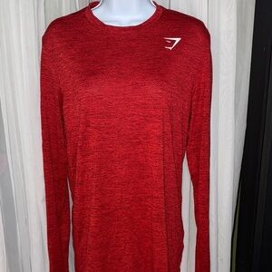 Gymshark Red Long Sleeve Athletic Long Sleeved